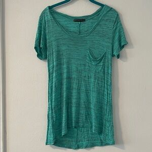 Harlowe & Graham long Teal Short Sleeve Tee Sz M NWOT